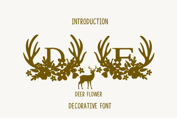 Discover Deer Flowers: A Decorative Font for Editorial Charm