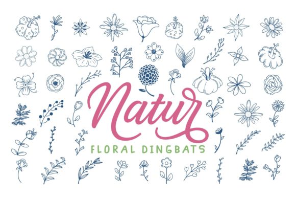 Discover Natur: A Delicate Dingbats Font for Creative Projects