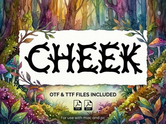 Enchanting Cheek: A Woodland Typeface for Editorial Charm