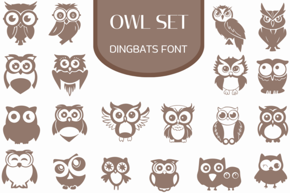 Enhance Your Brand with Owl Set: A Unique Dingbats Font
