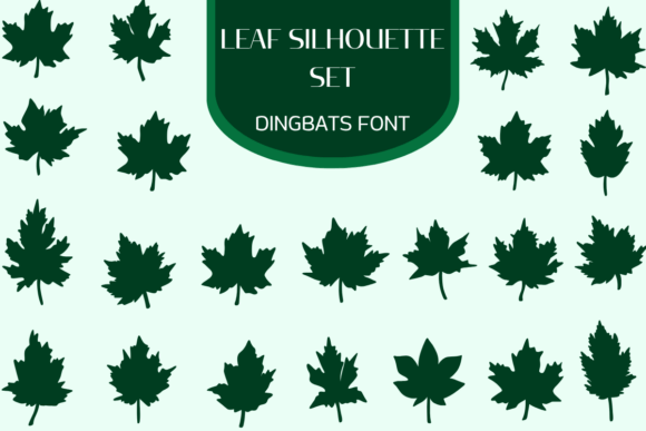 Leaf Silhouette Set: A Nature-Inspired Font for Editorial Design