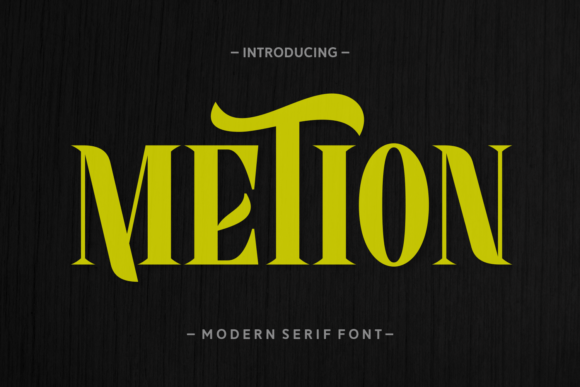 Metion: The Bold Modern Serif for Creative Branding