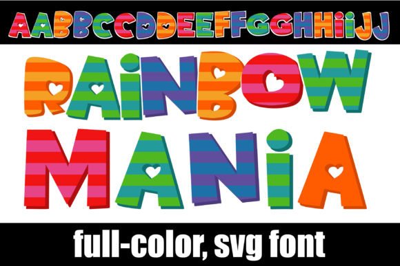 Rainbow-mania: A Vibrant and Quirky Font for Creative Projects