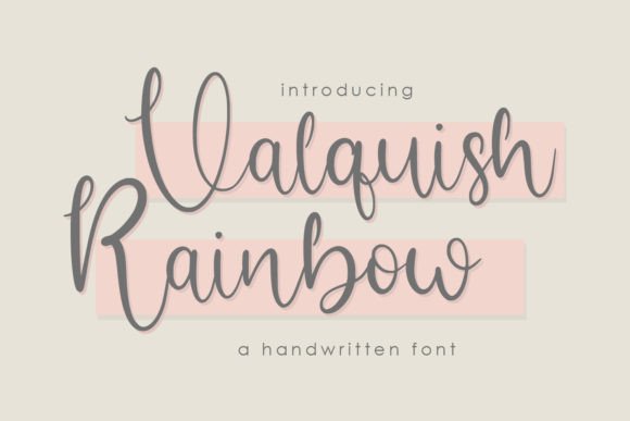 Valquish Rainbow: A Charming Handwritten Font for Makers