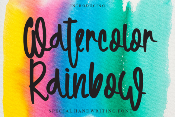 Watercolor Rainbow: A Friendly Handwritten Font for Your Brand